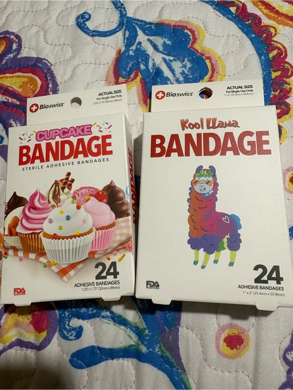 Bioswiss Kids Cupcake & Kool Llama Bandages - Multicolor (24 Count)